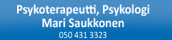 Psykoterapeutti, psykologi Mari Saukkonen logo